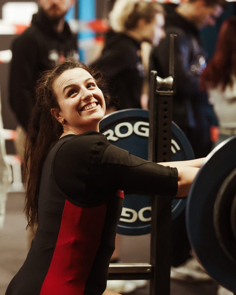Brigita Bakić, athlète du Powerlifting Club Power Crew, pendant la compétition Girl Power en février 2025 à Zagreb